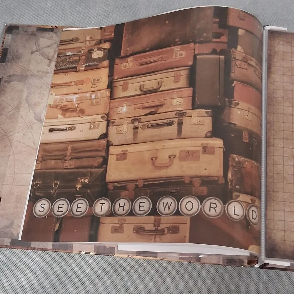 Recollections Explore 12x12 Scrapbook Album Kit 95 Pcs Post Bound 20 Pages New
